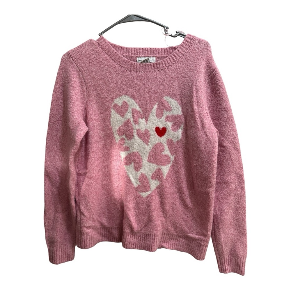 cupcakes & cashmere Pink Heart Motif Sweater Valentines